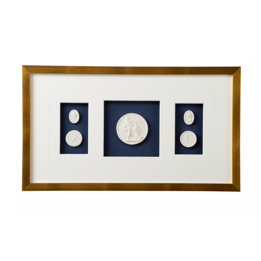 Chelsea House - Intaglios On Navy VII in Multi-Color