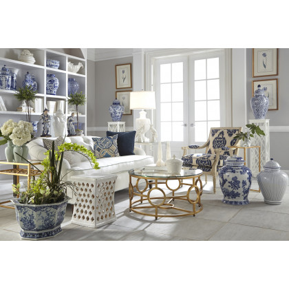 Chelsea House Greenwich Lamp - White, Ceramic