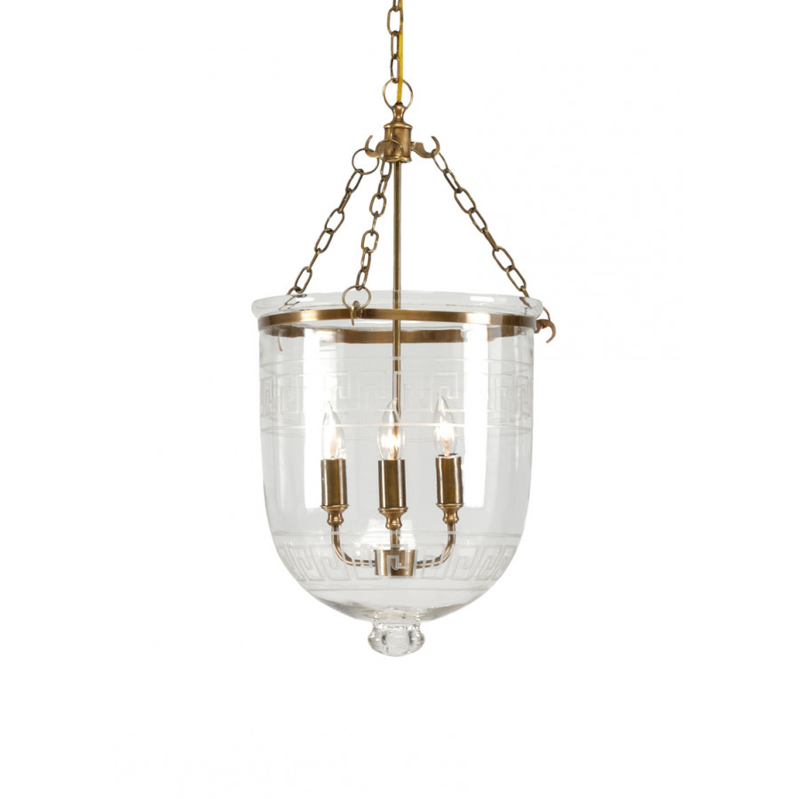 Chelsea House - Pendant with Glass Decor in Brass