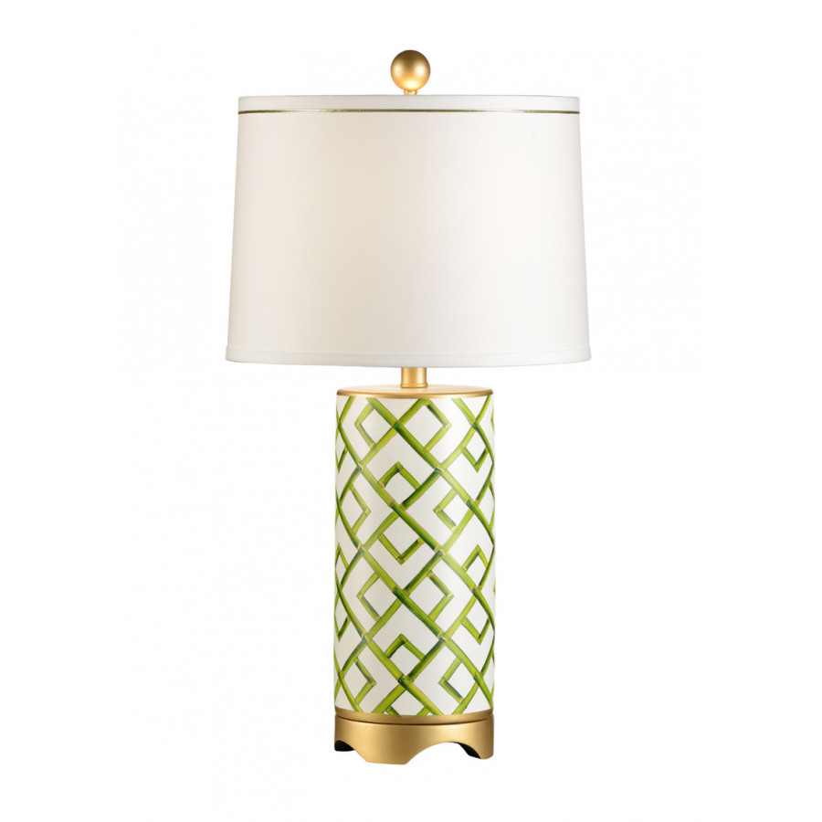 Chelsea House Bamboo Squares Lamp - Green