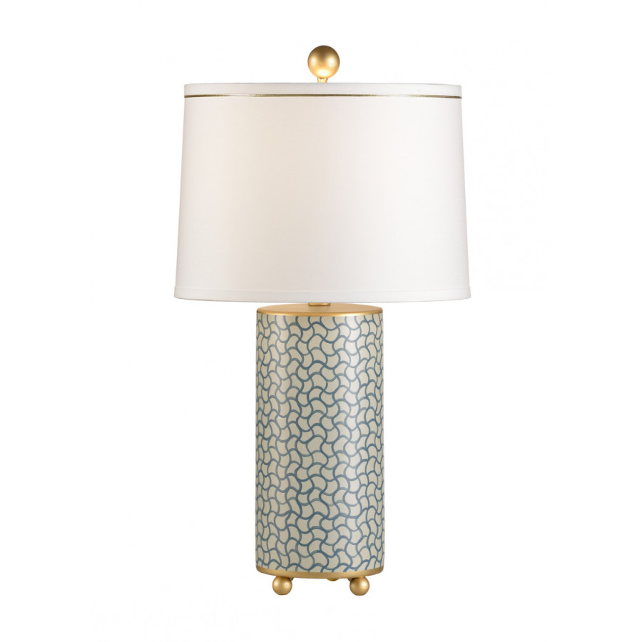Chelsea House - Wavy Lines Lamp in Green/Gold