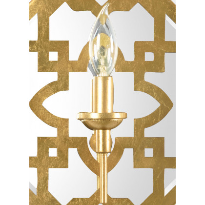 Chelsea House - Agadir Medallion Sconce in Antique Gold Leaf/Clear