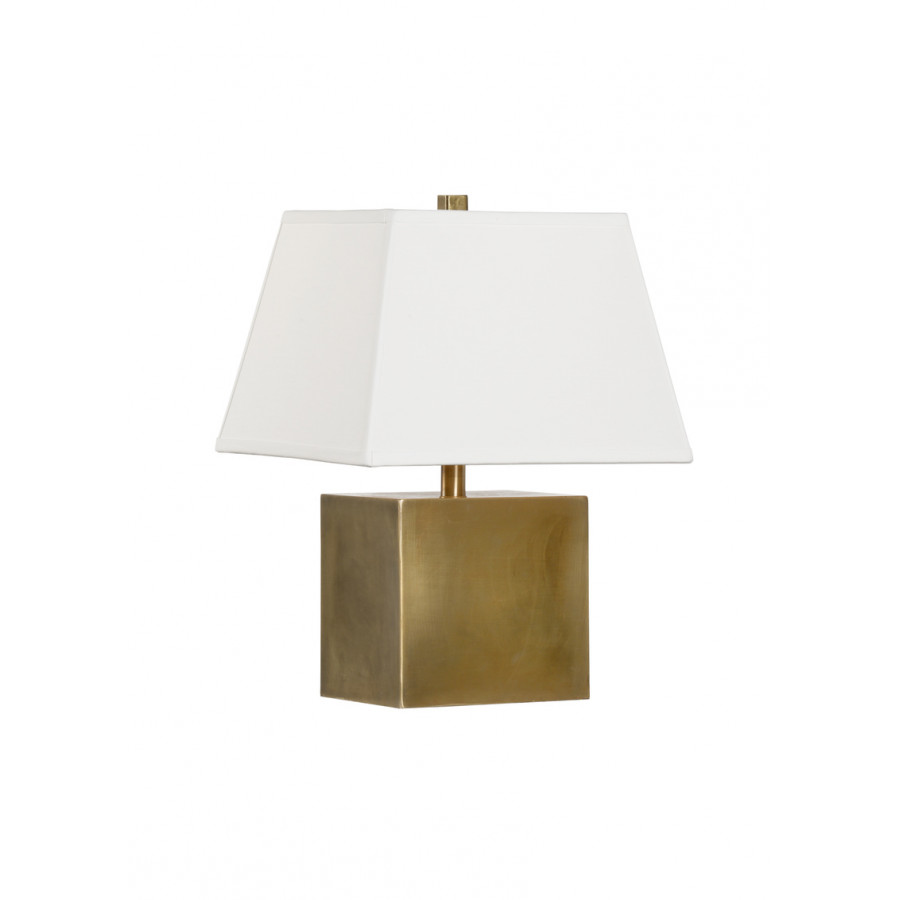 Chelsea House - Cube Lamp in Antique Brass