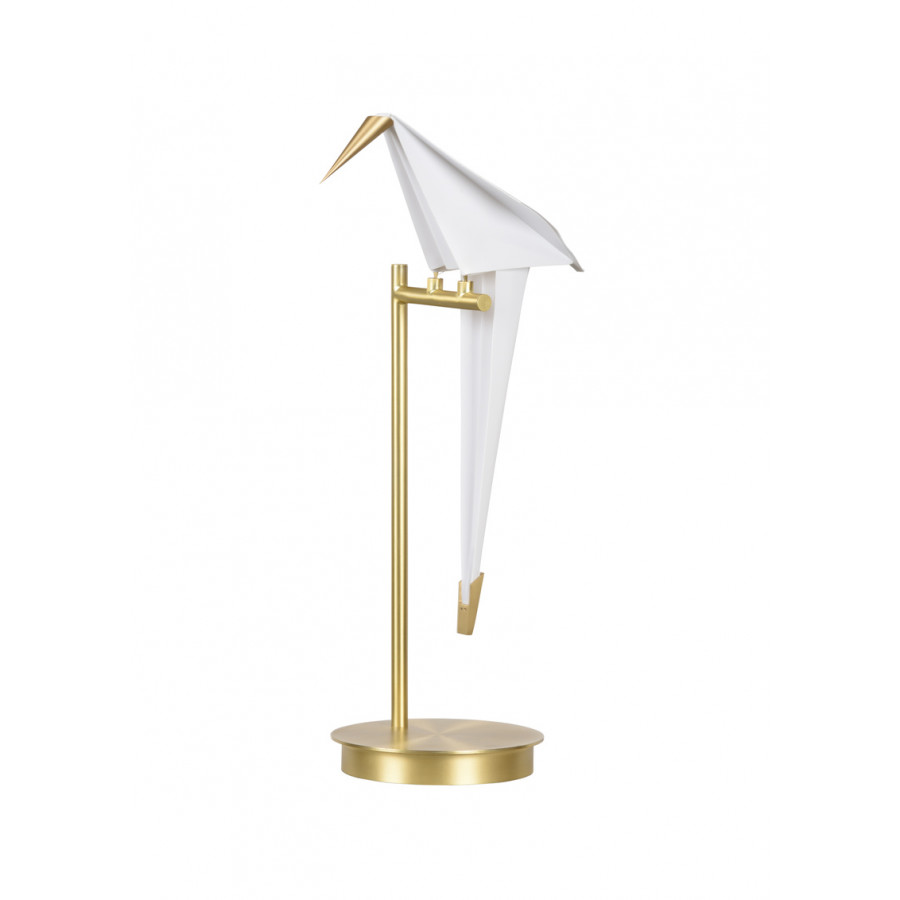 Chelsea House - Origami Bird Table Lamp in Antique Brass/Cream