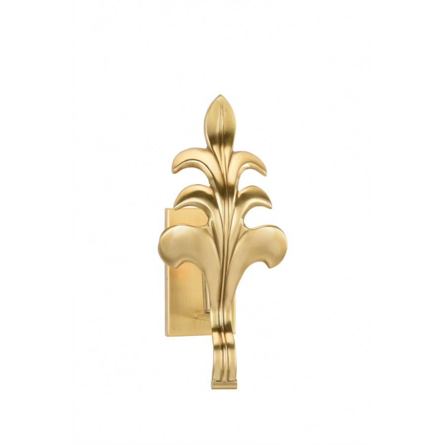 Chelsea House - Acanthus Leaf Brass Sconce in Antique Gold Leaf/Cream