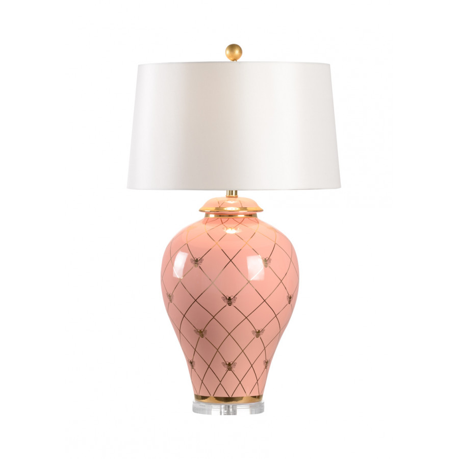 Chelsea House Ginger Jar Lamp - Coral