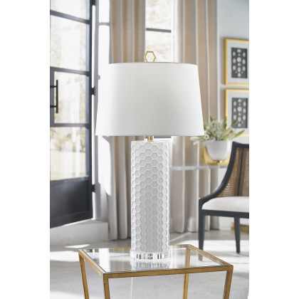 Chelsea House April Honeycomb Lamp - White