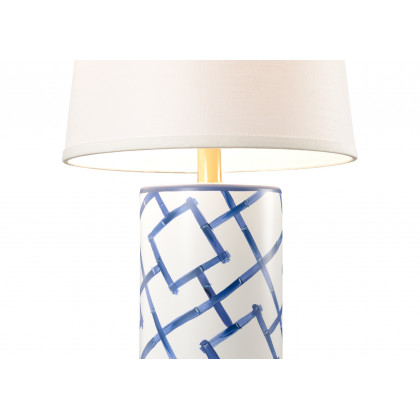 Chelsea House Bamboo Squares Lamp - Blue