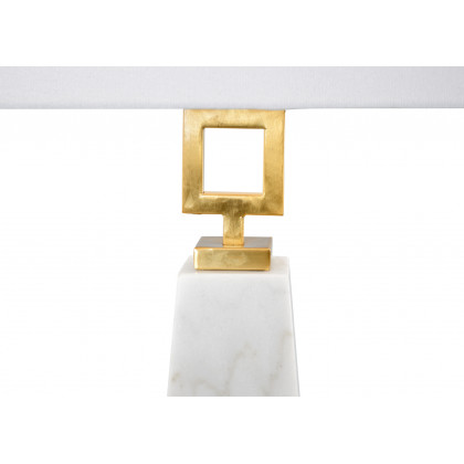 Chelsea House - Marble Pyramid Lamp in Natural White