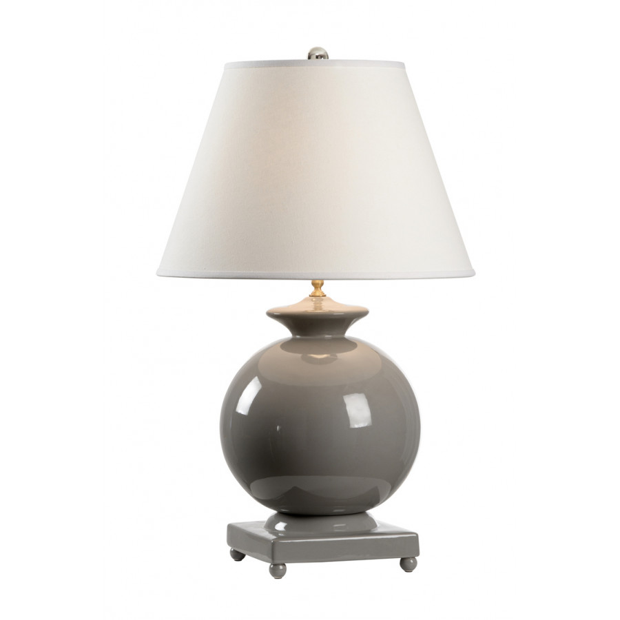 Chelsea House Gray Opus Lamp - White, Ceramic