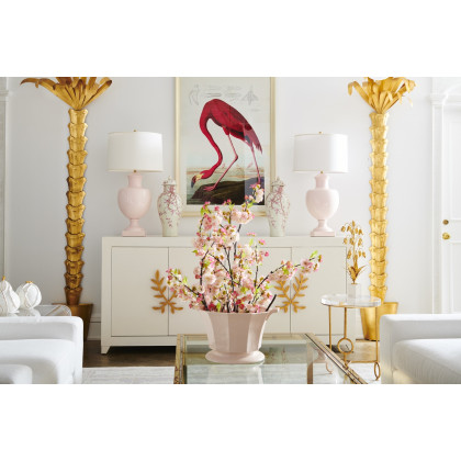 Chelsea House Greenwich Lamp - Pink, Ceramic