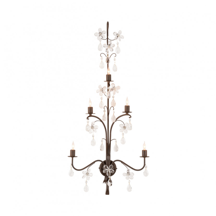 Chelsea House - Perennial Sconce in Bronze/Clear
