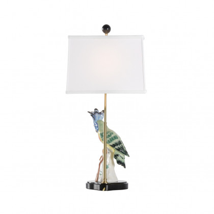Chelsea House Hope Parrot Lamp - Multicolor/White, Right Facing