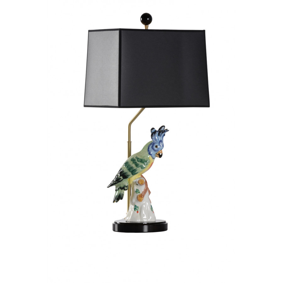 Chelsea House Hope Parrot Lamp - Multicolor/Black, Right Facing