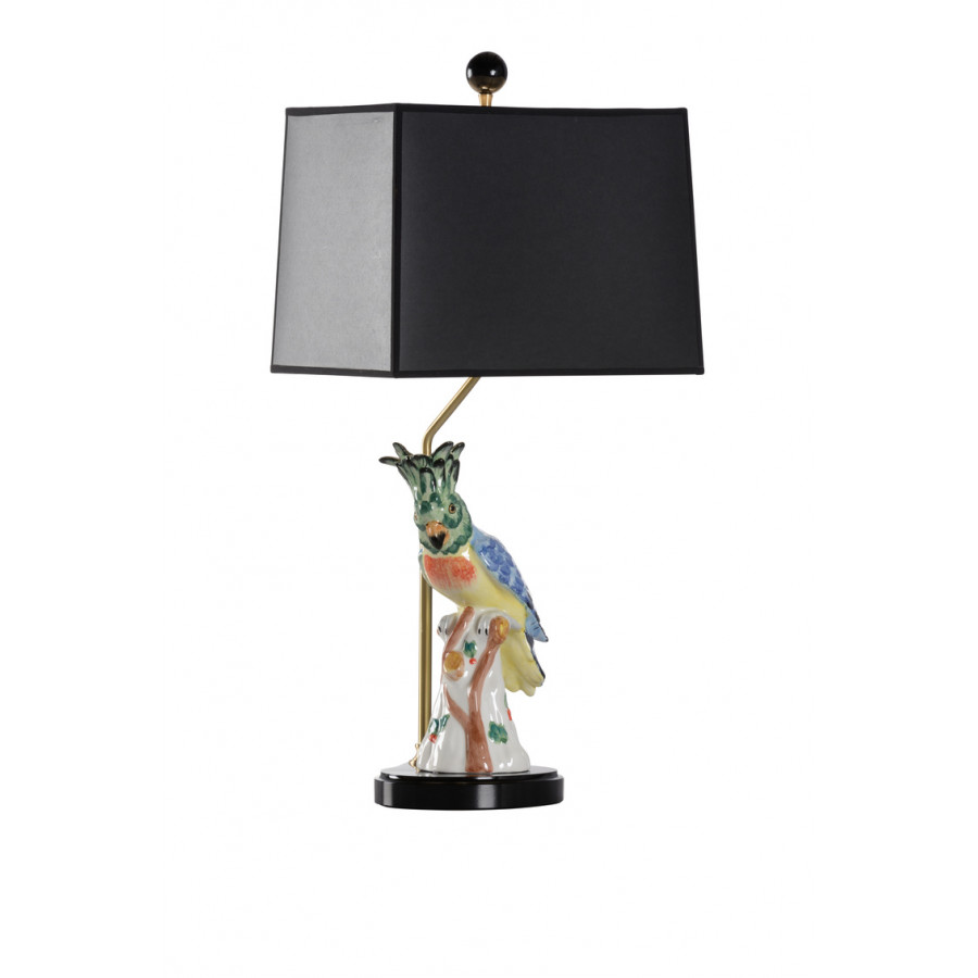 Chelsea House Hope Parrot Lamp - Multicolor/Black, Left Facing