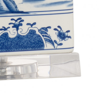 Chelsea House - Square Lamp in Blue/White