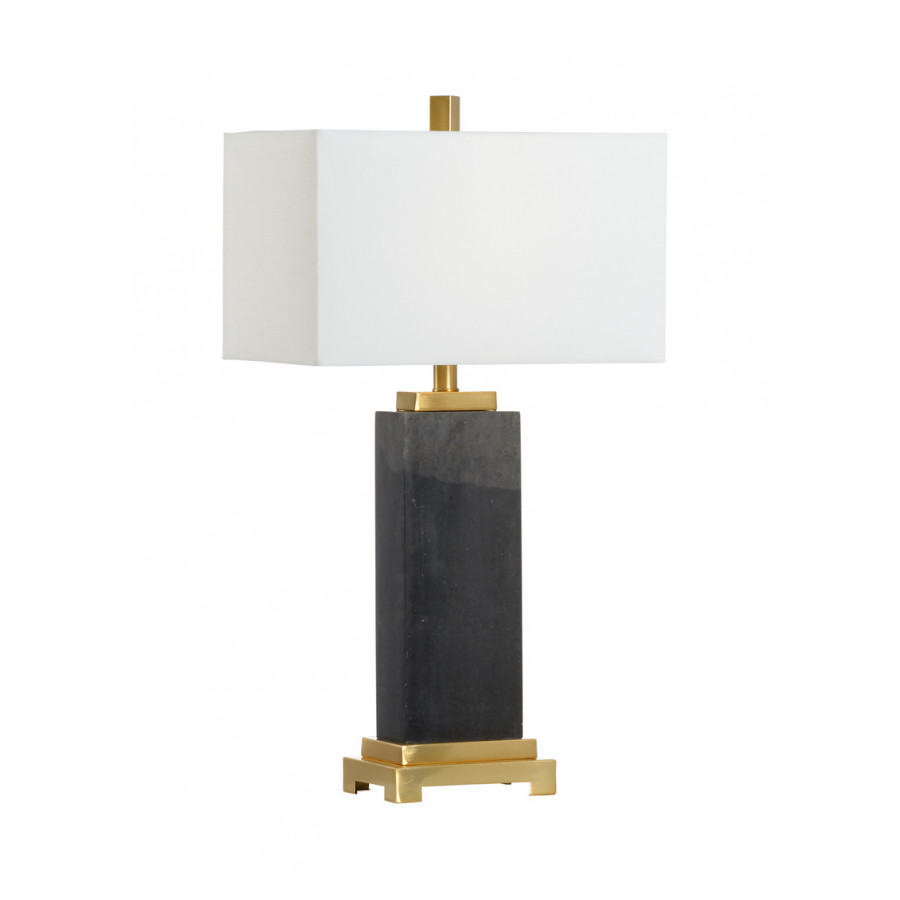 Chelsea House - Black Kennedy Lamp in Natural Black, Marble