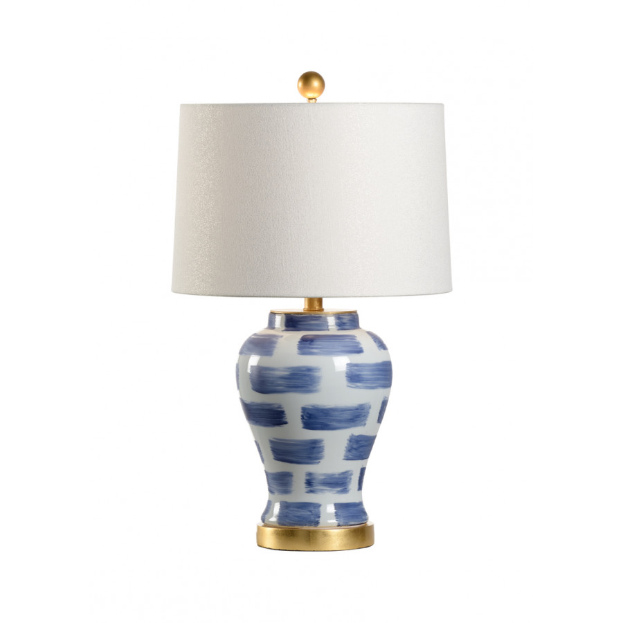 Chelsea House - Brick Lamp in Blue/White
