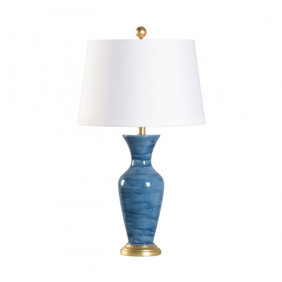 Chelsea House - Messer Table Lamp in Blue/Gold Leaf