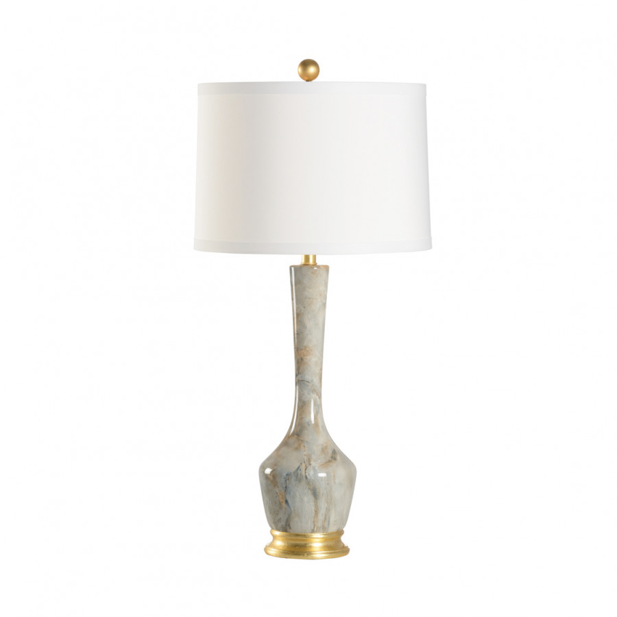 Chelsea House - Menti Table Lamp in Blue/Green Swirl