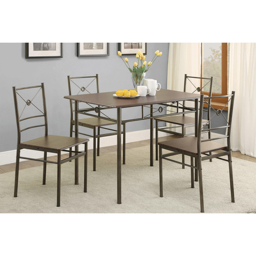 Coaster 5-Piece Rectangular Dining Set - Dark Bronze