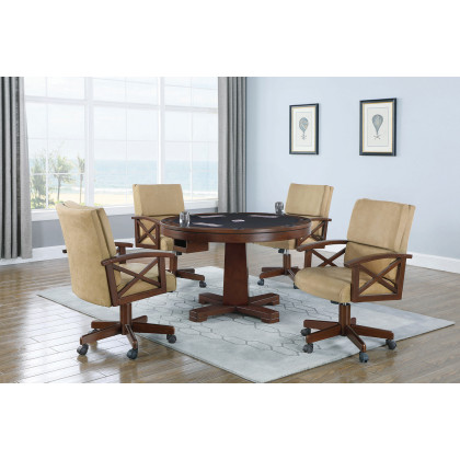 Coaster - Marietta Upholstered Game Chair in Tobacco/Tan