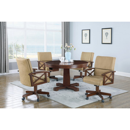 Coaster - Marietta Upholstered Game Chair in Tobacco/Tan