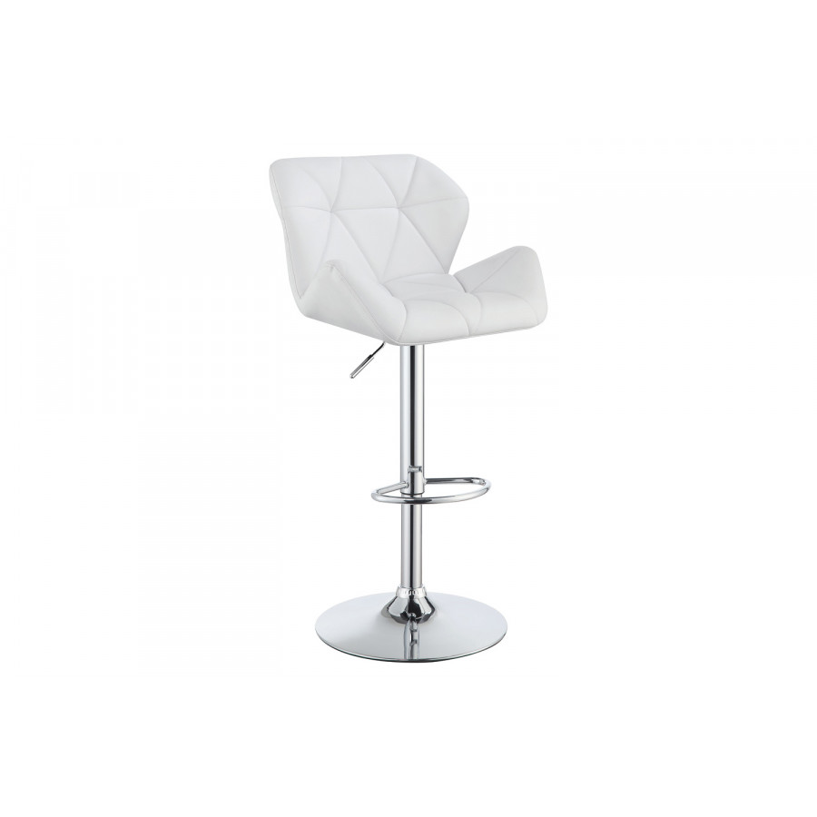 Coaster Adjustable Bar Stools (Set Of 2) - Chrome/White