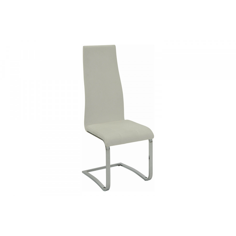 Coaster Anges High Back Dining Chairs (Set Of 4) - White/Chrome
