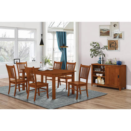 Coaster - Marbrisa Rectangular Dining Table in Sienna Brown