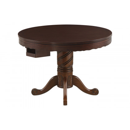 Coaster - Turk 3-In-1 Round Pedestal Game Table in Tobacco