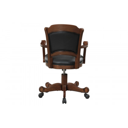 Coaster - Turk Game Chair With Casters in Black/Tobacco