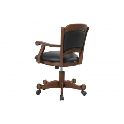 Coaster - Turk Game Chair With Casters in Black/Tobacco