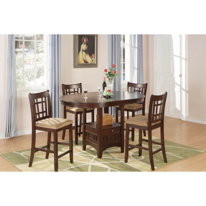 Coaster Lavon Oval Counter Height Table - Warm Brown