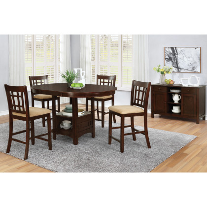 Coaster Lavon Oval Counter Height Table - Warm Brown