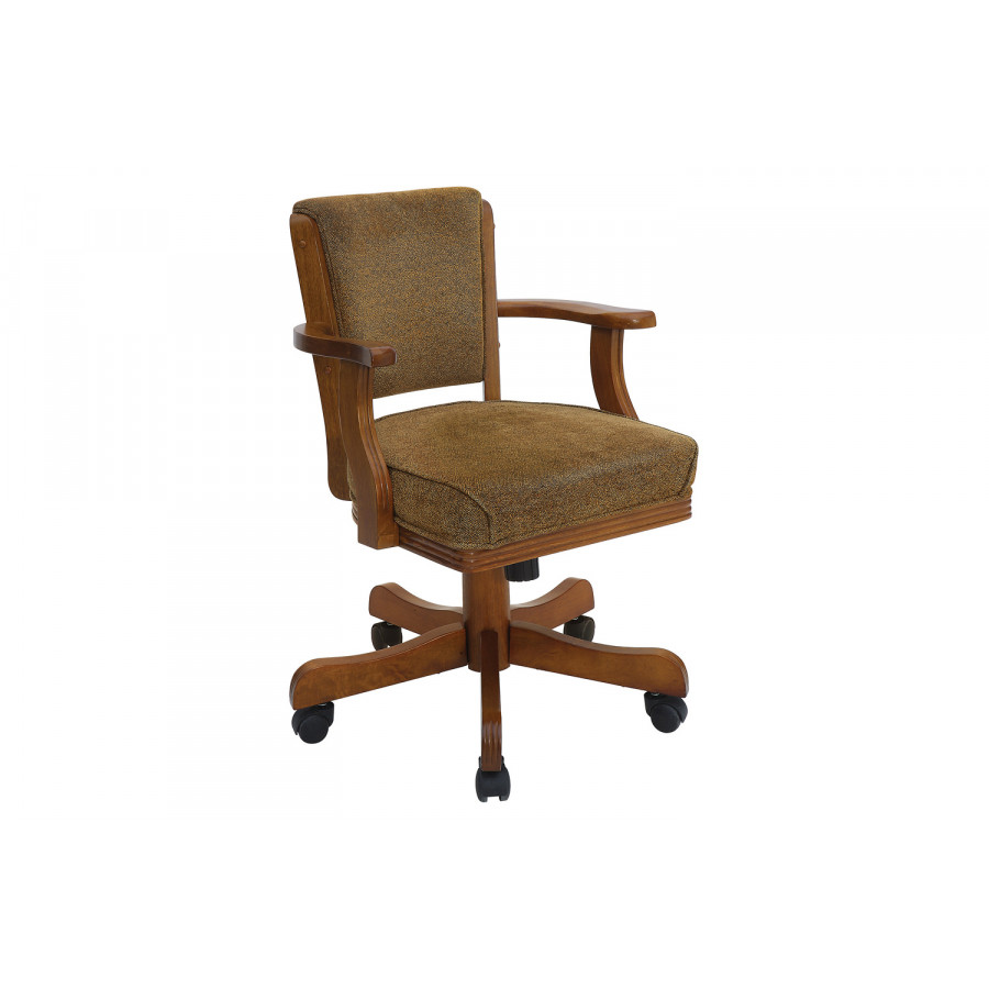 Coaster - Mitchell Upholstered Game Chair in Olive-Brown/Amber
