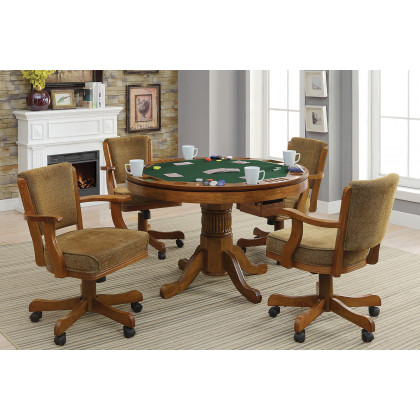 Coaster - Mitchell Upholstered Game Chair in Olive-Brown/Amber