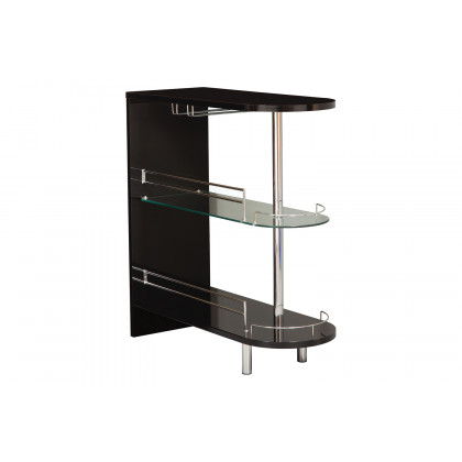 Coaster 3-Tier Bar Table - Black/Clear