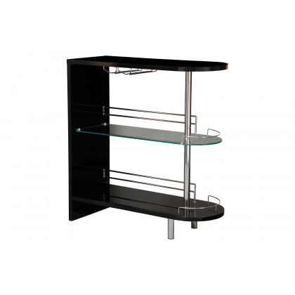 Coaster 3-Tier Bar Table - Black/Clear