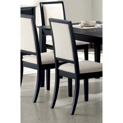 Coaster - Louise Upholstered Dining Side Chairs (Set Of 2) in Black/Cream