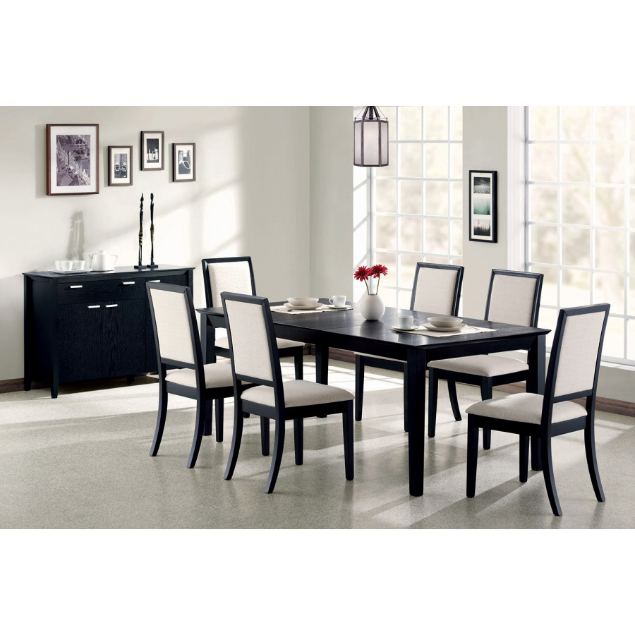 Coaster - Louise Upholstered Dining Side Chairs (Set Of 2) in Black/Cream