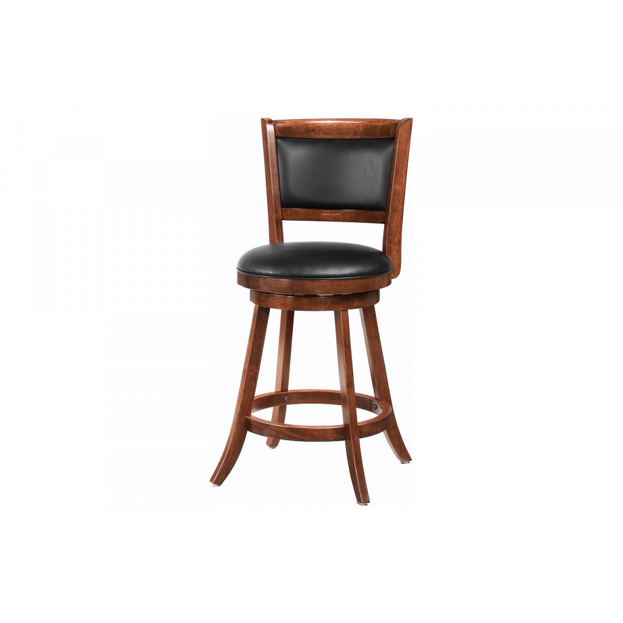 Coaster - Upholstered Swivel Counter Height Stools (Set Of 2) in Chestnut/Black