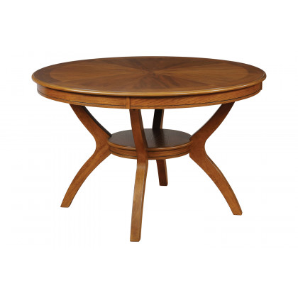 Coaster - Nelms Dining Table With Shelf in Deep Brown
