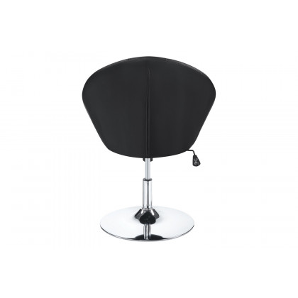 Coaster Round Tufted Swivel Chair - Black/Chrome
