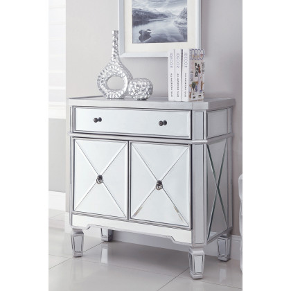 Coaster - 2-Door Wine Cabinet in Clear Mirror