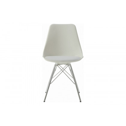 Coaster Armless Dining Chairs (Set Of 2) - White/Chrome