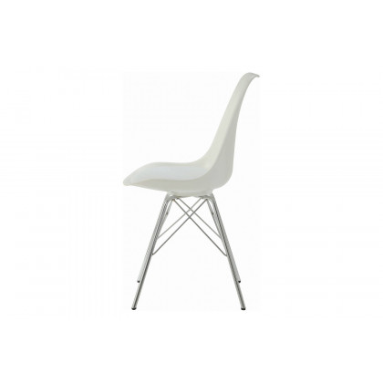 Coaster Armless Dining Chairs (Set Of 2) - White/Chrome