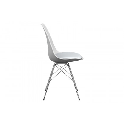 Coaster Armless Dining Chairs (Set Of 2) - White/Chrome