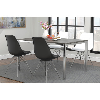 Coaster Armless Dining Chairs (Set Of 2) - White/Chrome