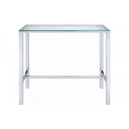 Coaster - Bar Table With Glass Top in Chrome